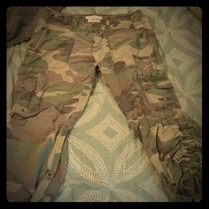 Cargo Capris with drawstring legs